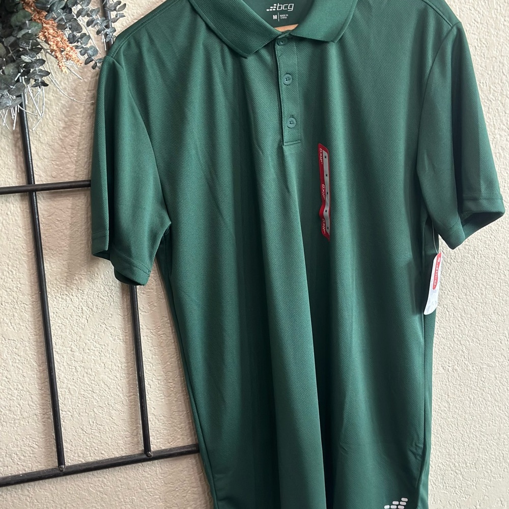 bcg Men’s Green Polo Shirt Short Sleeve Classic - Picture 3 of 7